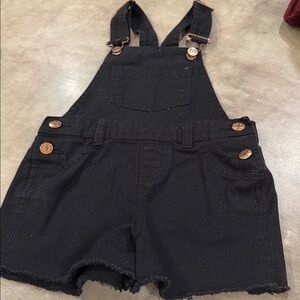 Live republic black Denim Overalls size 5/6 girls